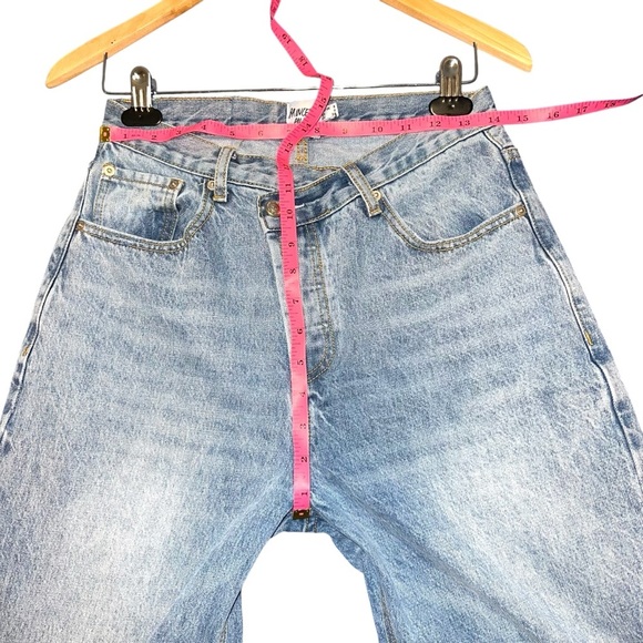 Princess Polly Holly Asymmetric Crossover Waist Rigid Straight Leg Jeans - Picture 6 of 12